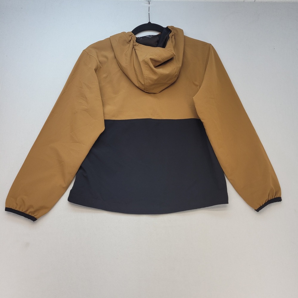 Carhartt Anorak Jacket Boys Medium Brown Black OJ8572-B Force Hooded Windbreaker - Picture 2 of 8